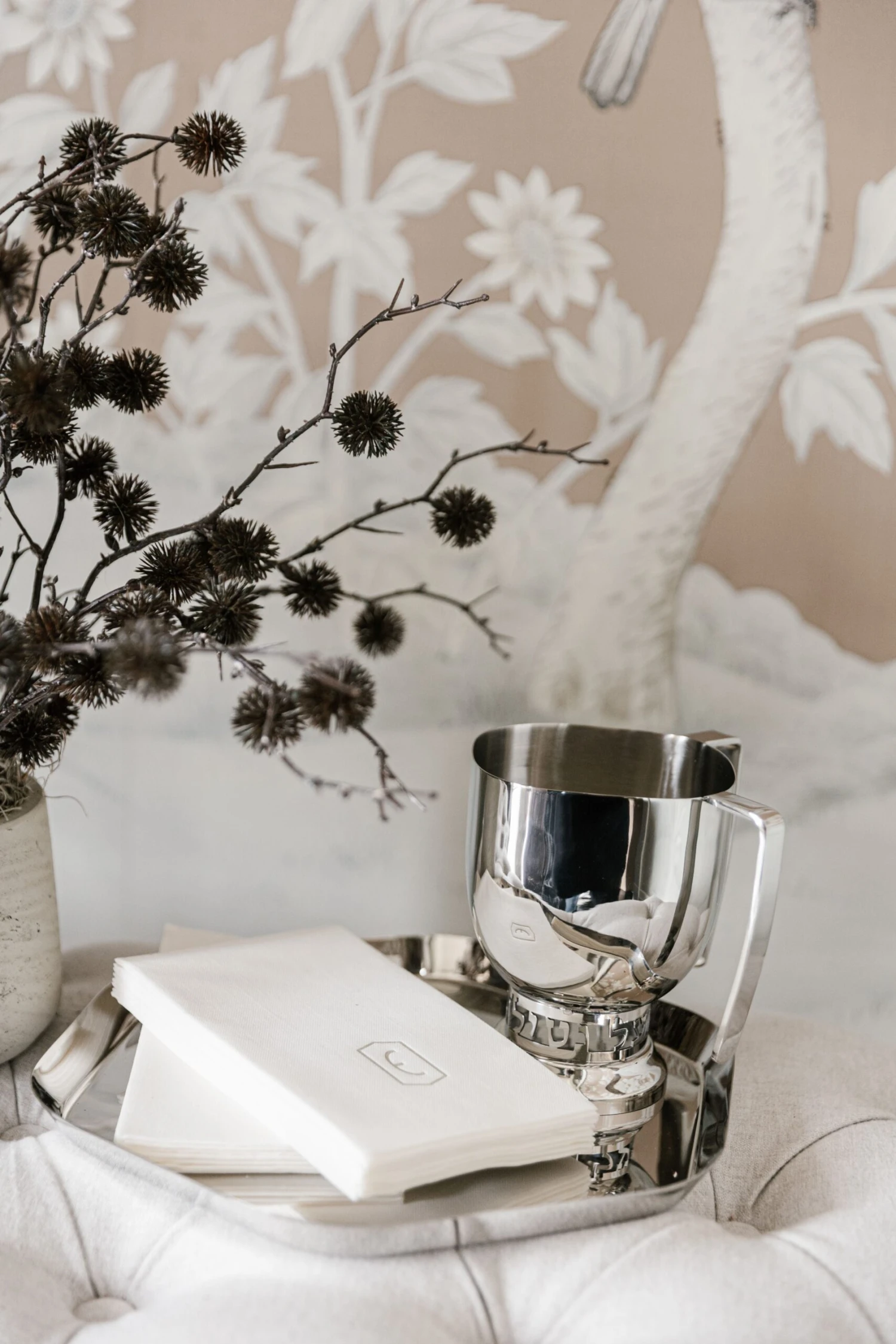 Black Thistle In Patt Gray Pot - Image 2