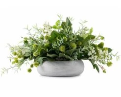 Lilac And Leaves Stone Arrangement