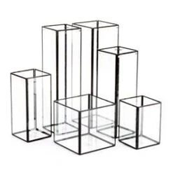 Factor Tall Glass Vase With Black Trim