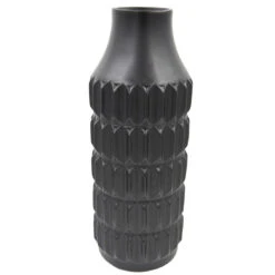 Black Textured Vase
