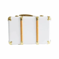 Mini Vintage White Suitcase