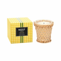 Nest Rattan Candle Grapefruit