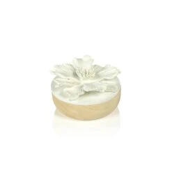 Cosmos Porcelain & Natural Wood Flower Box