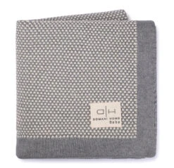 DH Stipple Light Gray Baby Blanket
