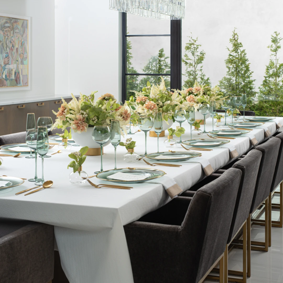 Taupe Border Hemstitch Napkins Set Of 6 - Image 3