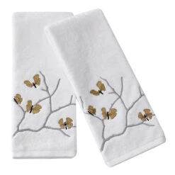 Michael Aram Butterfly Ginkgo Jacquard Set Of 2 Guest Towels