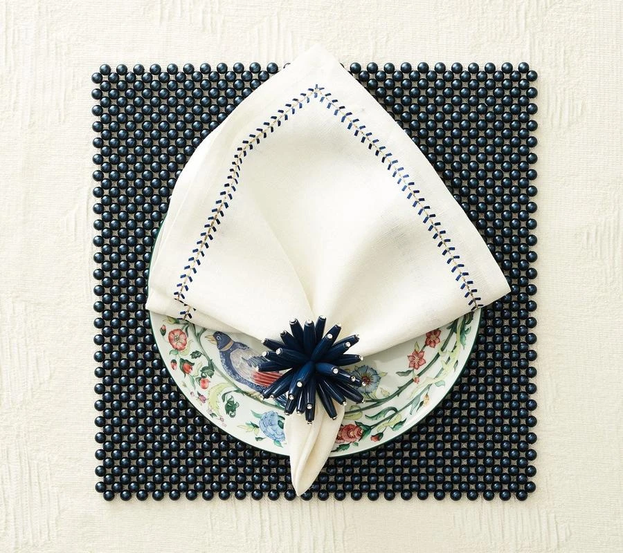 Herringbone Cobalt Napkin - Image 2