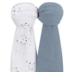 Blue Dots Swaddle Set