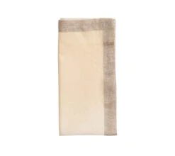 Dip Dye White & Beige Napkin