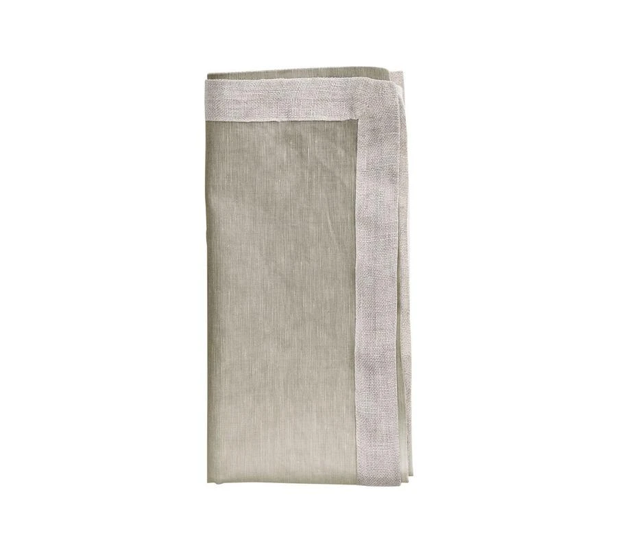 Dip Dye Gray & Silver Napkin