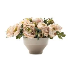 Taupe Rosette Floral